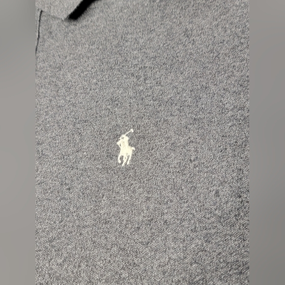 Polo Ralph Lauren Mens Heather Grey Classic Fit Cotton Polo Shirt Large XL #0381 - Picture 4 of 5